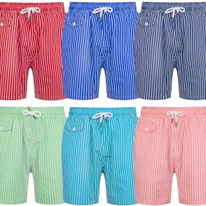 Mens Pinstripe Swimming Shorts-0