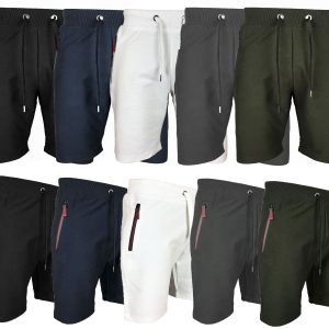 Mens Red Zip Shorts-0