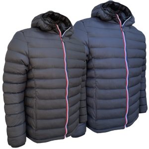 Mens Hooded Padded Panel Jacket-0